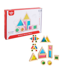 Set de blocuri senzoriale Curcubeu, 57352